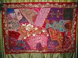 Indian Tapestries-sari Moti Indian Purple,pink Tapestry Throw Wall Hanging 60 X 40 Inches