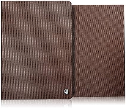 Chabel Metal Square Diary Wallet Carrying Case [Burgundy] for Apple iPad Air 2 II / Premium Synthetic Leather