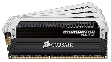 Corsair CMD32GX3M4A1600C9 Dominator Platinum Series 32 GB (4 x 8 GB) DDR3 1600 Mhz C9 XMP 1.3 High Performance Desktop Memory Kit - Black