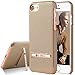 iPhone 7 Case, G-CASE [Plating] - Gold and Metallic Rose Gold [Metal Kickstand][Anti-Scratch][Synthetic Leather][Shockproof][Bulit-in Magnetic Metal Plate] For Apple iPhone 7 (2016)