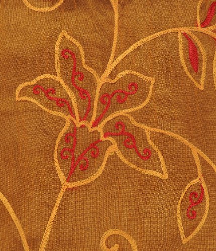 Imagen 3 de Cubierta hecha a mano Cojín Silk Set con bordado Tamaño trabajar 16 x 16 pulgadas Juego de 5 piezas