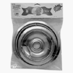 Drip Pans for GE Hotpoint Electric Stoves 4-pc. Set - Chrome (2 Large/ 2 Small)
