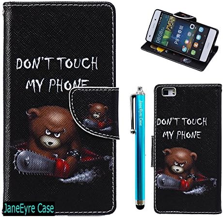 Huawei P8 lite case, JaneEyre Case PU Leather Wallet Flip Case, [Kickstand Feature ] [Card Slots] [Magnetic Closure] Case Cover for Huawei P8 lite Included (Screen Protector+Stylus)