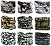 KINGREE 9PCS Outdoor Headscarves, Womens and Mens Headband Headwear (Guardain Infantry)
