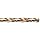 Precision Twist CO500 12 Cobalt Steel Extension Drill Bit, Gold Oxide Finish, Round Shank, Spiral Flute, 135 Degree Point Angle