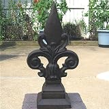 Architectural Fleur-de-lis Finial Cast Iron Rust Finish