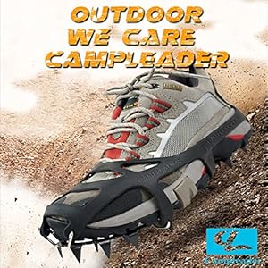 Campleader Crampon 2015 Spring Traction Cleats for Snow and Ice Safe Protect Shoes (Ergonomic Fifth Edition) (Ergonomic Crampon Fifth Edition 2015, M(US