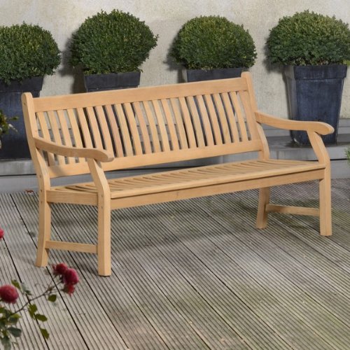 Gartenbank MALI 3-sitzig Yellow-Balau Holz Reviews