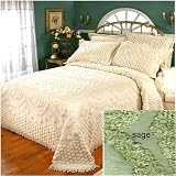 Kingston CHENILLE Bedspread FULL size - SAGE