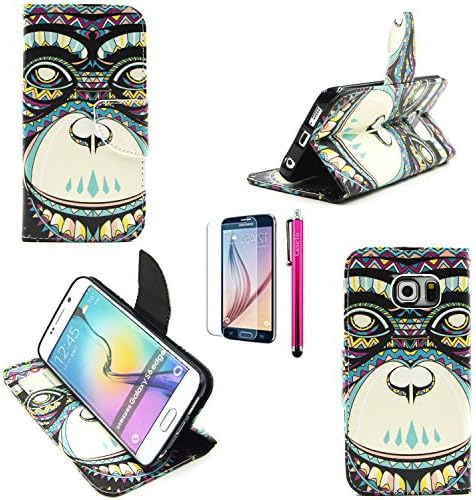 G355H Case, Casemart Hot Premium PU Leather Wallet Cover Case Foldable Full Protective Skin Case Magnetic Closure Adjustable [Stand Feature] for Samsung Galaxy G355H -Monkey