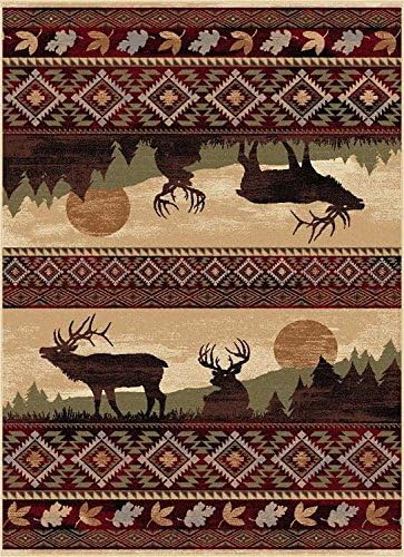 Nubrisa Americana 6595 Multi Runner 2' 7" X 7' 3" Lodge/Outdoor Themed Area Rug