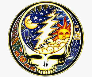 Dan Morris - Grateful Dead Night and Day Steal Your Face - Sticker / Decal