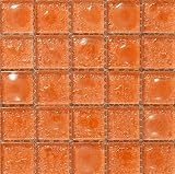 Glass Mosaic Tile Bubbles Series Orange for kitchen bathroom backsplash pool spa bar DA414