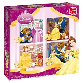 Disney Princess Beauty and The Beast 4-in-1 Jigsaw Puzzles in a Box