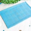 [Light Sky Blue] 100% Cotton Jacquard Weave Throw Blanket (50 by 59.8 inches)