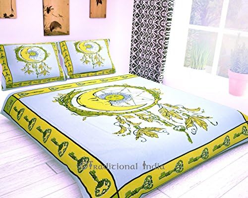 Twin Indian Sun Moon Mandala Ethnic Bedspread Quilt Coverlet Comforter Duvet Cover