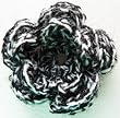 Handmade Mini Flower Pin - Granite (100% Hand-crocheted)
