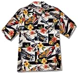 Hibiscus Fighter Airplanes II Men's Hawaiian Aloha Shirt