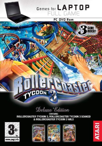 Games For Laptop: Rollercoaster Tycoon 3 with Expansion Packs 1 And 2 (PC)
