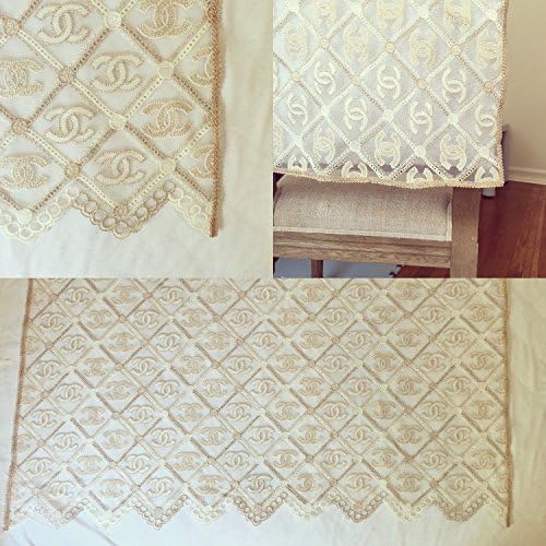 Handmade Newborn baby Lace Swaddle Wrap Blanket with gold lace - Chanel Inspired