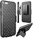 iPhone 6S Plus case, iTronic Hybrid Dual Layer Combo Armor Defender Protective Kickstand Holster case with Locking Belt Swivel Clip for iPhone 6S Plus / 6 Plus (Black)