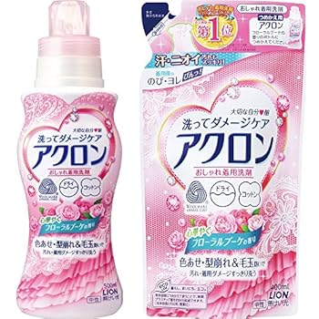 アクロン おしゃれ着洗剤 フローラルブーケの香り 本体 500ml + 詰替 400ml
