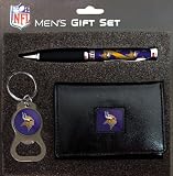 Minnesota Vikings Tri-Fold Wallet with Pen & Keychain Gift Set