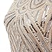 eforpretty Womens 1920s Diamond Sequined Embellished Fringed Flapper Dress(X-Small),Beige