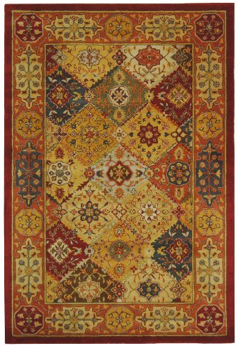 Safavieh Heritage Collection HG512A Handmade Multicolor Hand-Spun Wool Area Rug, 5-Feet by 8-Feet