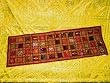 Vintage Sari Zesty Orange Hand-embroidered Wall Runner Indian Table Tapestry