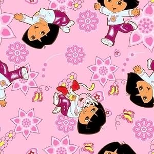 Crafty-Cuts-2-Yards-Cotton-Fabric-Dora-The-Explorer-Daydream