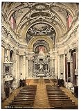 Interior of the Jesuits' Church, Venice, Italy wall sized print (photochrom) photochrome , 14x18