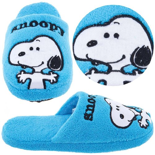 Snoopy Blue Slip On Slippers for Women