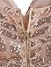 ROMWE Women's Sequin V-Neck Spaghetti Strap Bodycon Cocktail Dress Gold L