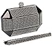 Chicastic Rhinestone Stud Octagon Hard Box Clutch Wedding Bridal Bridesmaid Cocktail Evening Bag