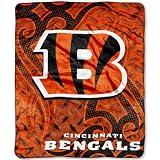 NFL Cincinnati Bengals 50-inch-by-60-inch Raschel Plush Throw "Tattoo" Design