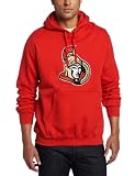 NHL Men's Ottawa Senators Heat Seal Long Sleeve Hooded Fleece Pullover (Athletic Red, X-Large)