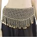 Bellydance Satin Coin Belt with beaded fringe for belly dancing - available in 3 color combinations