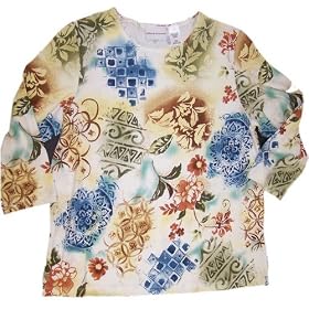 Buy Alfred Dunner Enchanted Forest Beaded Design Top by Alfred Dunner