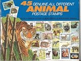 45 Genuine Postage Stamps Assortment - Animals