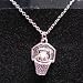 Pewter Basketball and Goal Necklace