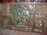 Krishna Radha Playing Flute Gopis Carving From India Wooden Decorative Panel 36x25
