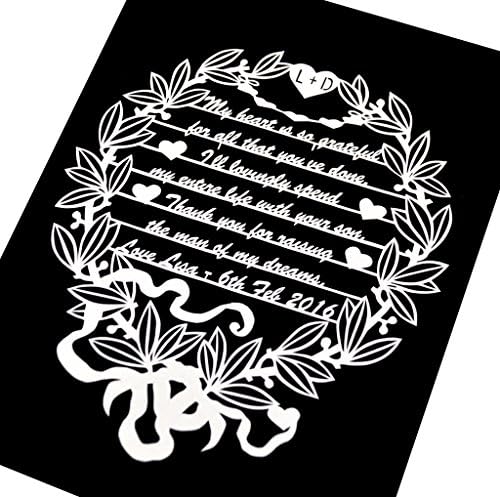 Mother of the Groom Gift - Handcut Papercut - Thank you for raising the man of my dreams - Personalized Gift Idea - Mom thank you gift