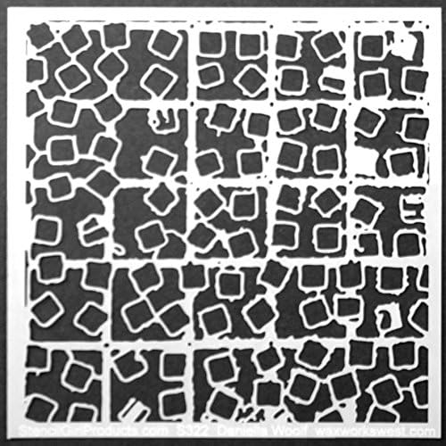 6"x6" Mixed Grid Stencil by Daniella Woolf