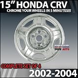 02-04 HONDA CRV 15 Chrome Wheel Skin Covers  