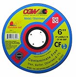 CGW 45003 4-1/2" Type 27 Quickie Cut Contaminate Free Cut-Off Wheel White Premium Aluminum Oxide 60 Grit