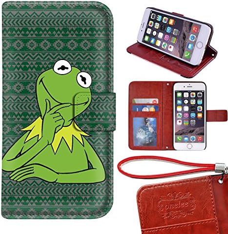 Customized PU Leather Popular Design Kermit The Frog iPhone 6 6s 4.7 Wallet Case