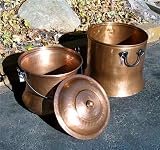 Copper Antique Finish Decorative Buckets Set of 2