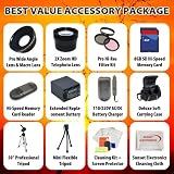 Pocket Video Camera Best Value Accessory Package For The Canon VIXIA HF M31 HF M30 HF M300 HF M32 Package Includes Extended Life BP 819 Battery Pack, Rapid 110/220V Home & Car Charger, 8GB Hi Speed Error Free Memory, Professional Wide Angle Lens, Pofessional 2X Telephoto Lens, 3 Piece Pro HD Filter Kit, Professional Tripod, Deluxe Carrying Case and More