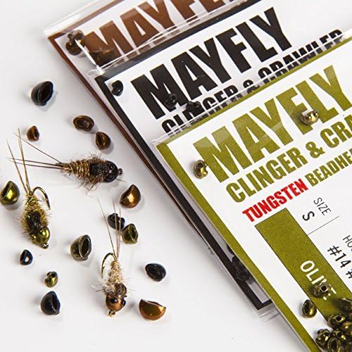 Evolution Beadheads - mayfly cling/crawl - black x-large